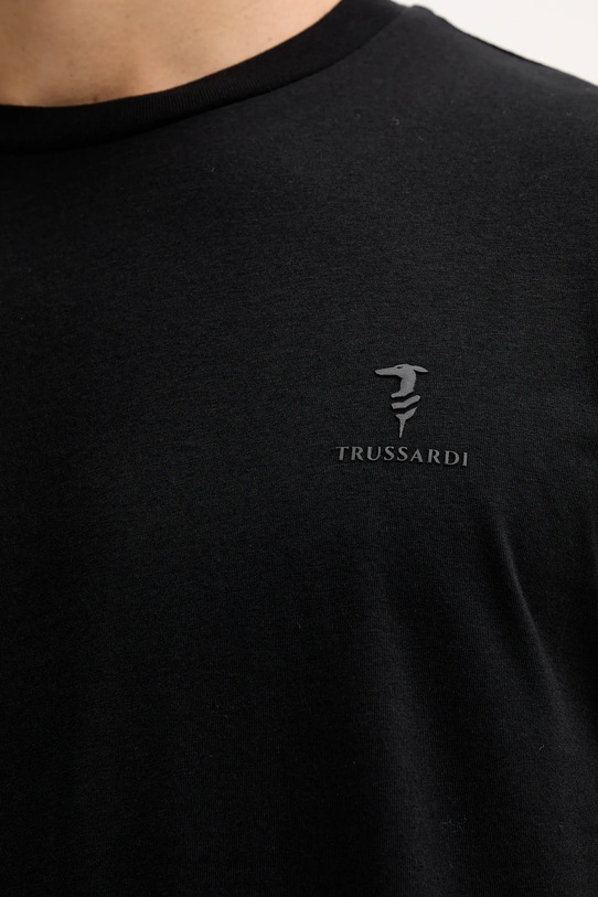 Bavlněné tričko Trussardi černá G0278000048N
