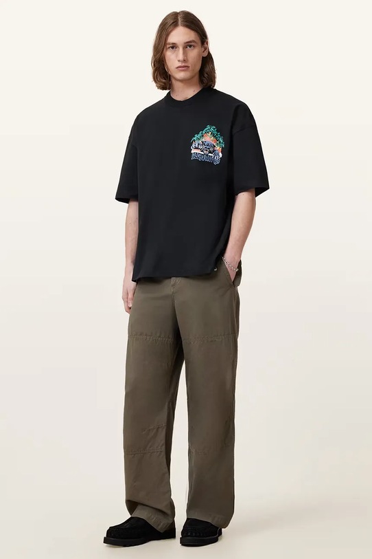 AllSaints t-shirt bawełniany POUNCE M050PC szary