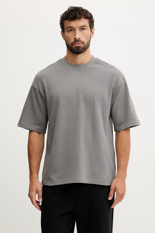 Bavlnené tričko Calvin Klein Underwear relaxed sivá LV00NM2929