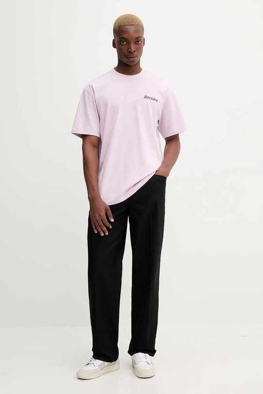 Dickies t-shirt bawełniany DK0A87QP fioletowy AW25