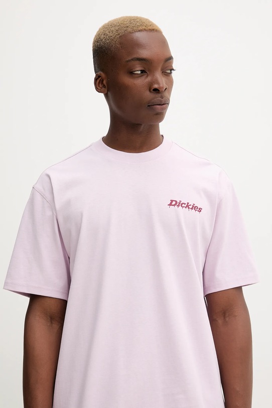Dickies t-shirt bawełniany fioletowy DK0A87QP