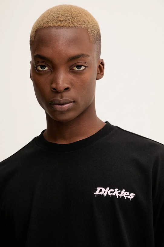 Βαμβακερό μπλουζάκι Dickies μαύρο DK0A87QP