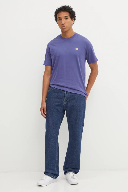 Dickies t-shirt bawełniany DK0A4XDB. niebieski AW25