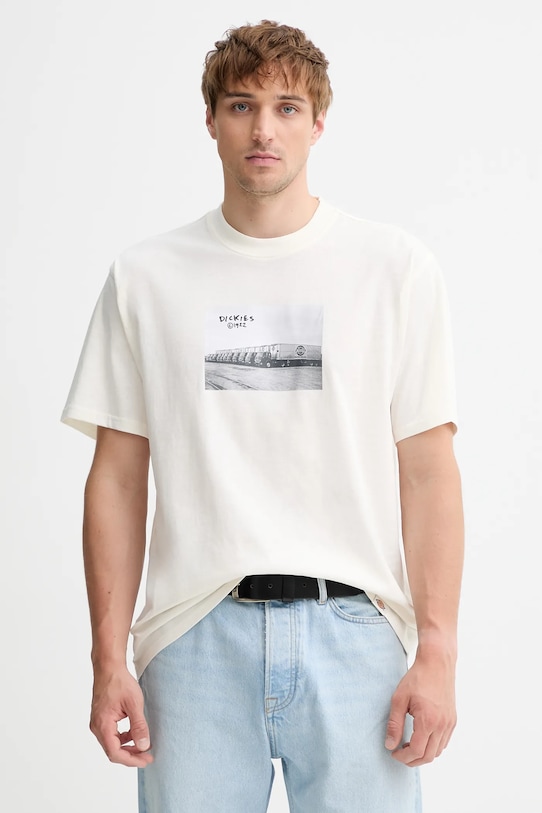Dickies tricou din bumbac print bej DK0A87YM