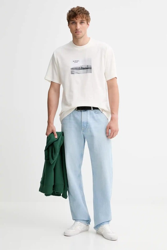 Dickies t-shirt bawełniany DK0A87YM beżowy AW25