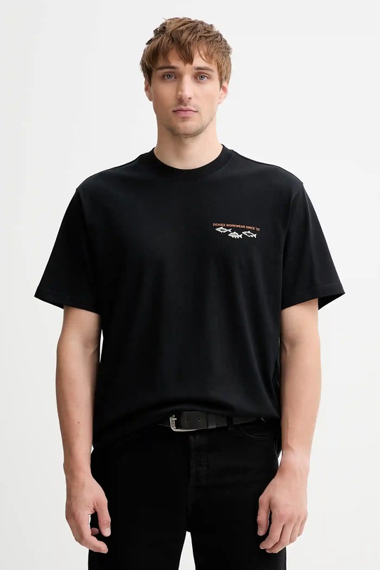 Odzież Dickies t-shirt bawełniany DK0A87QG czarny