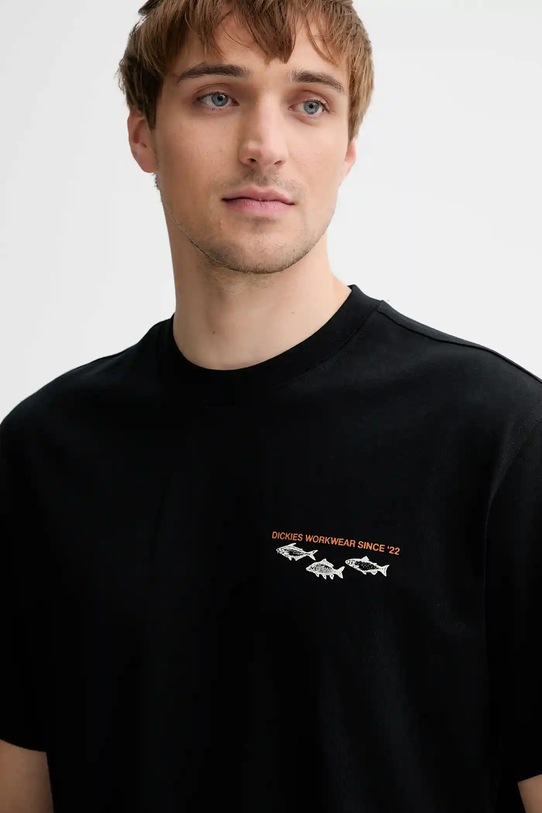 Dickies t-shirt bawełniany czarny DK0A87QG