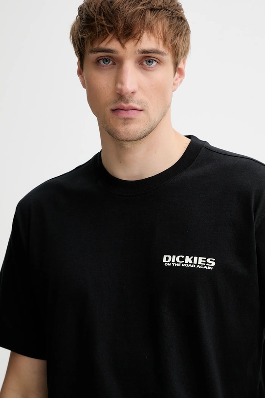 Dickies t-shirt bawełniany czarny DK0A87QI