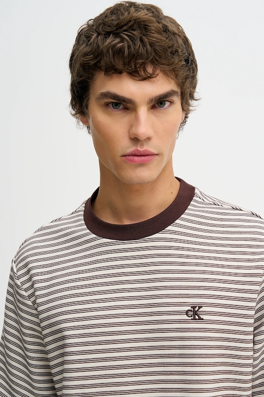 Calvin Klein t-shirt brązowy LV04LD204G