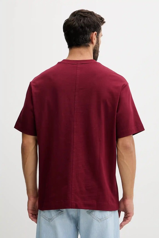 Calvin Klein tricou din bumbac LV04LD224G burgundia AW25