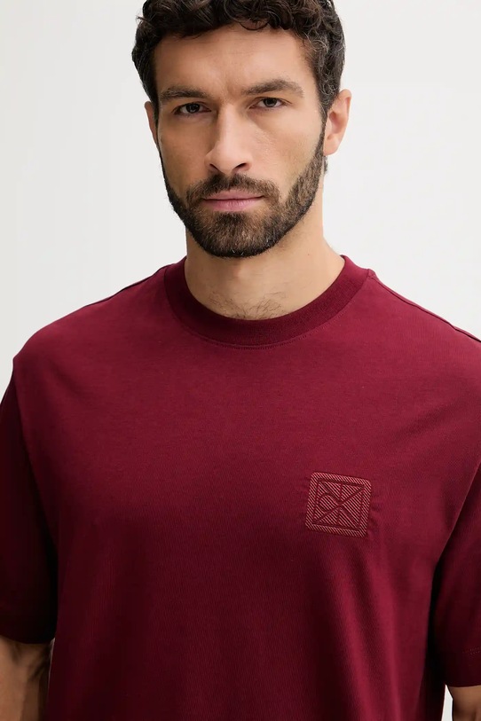 Îmbrăcăminte Calvin Klein tricou din bumbac LV04LD224G burgundia