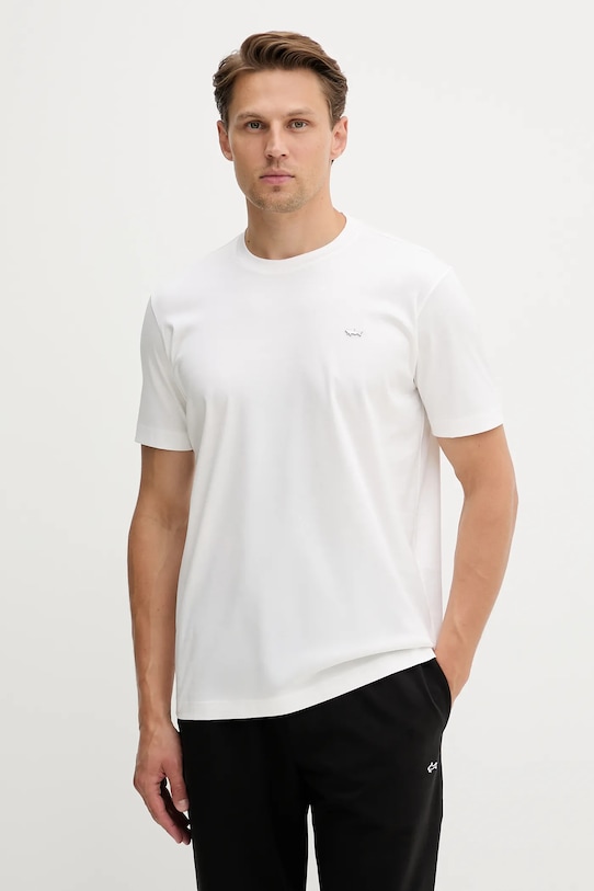 Paul&Shark tricou din bumbac Knitwear uni bej 15311610