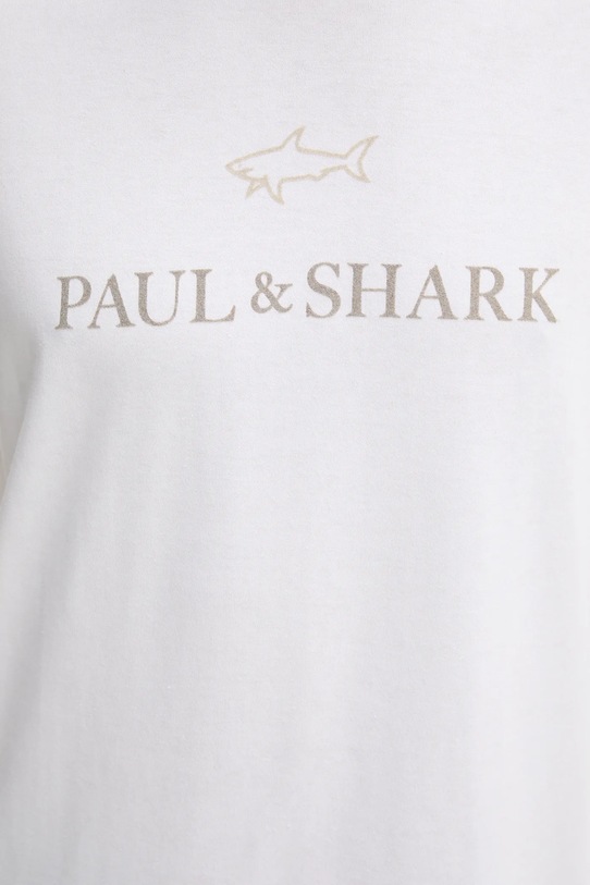 Paul&Shark t-shirt bawełniany Knitwear 15311629 biały