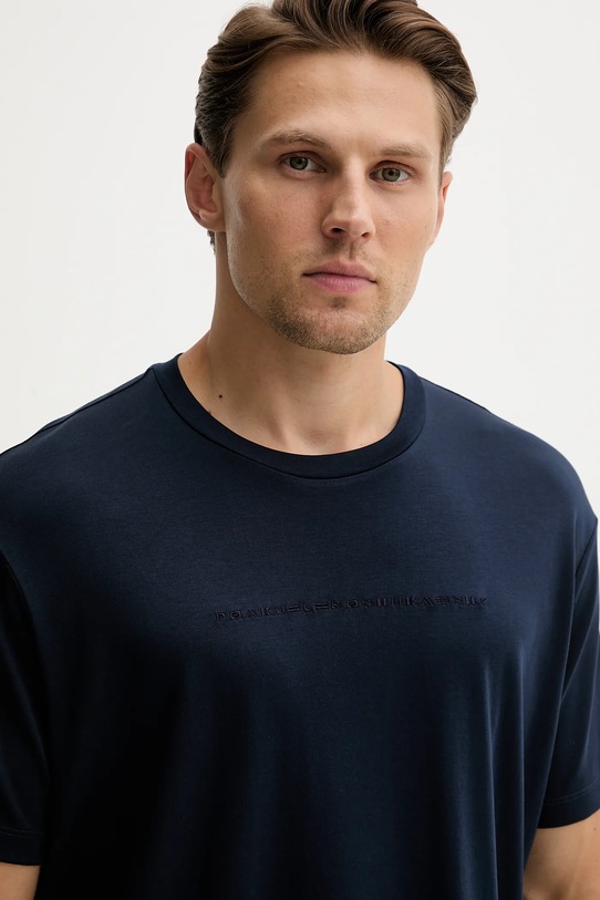Odzież Paul&Shark t-shirt bawełniany Knitwear 15311636 granatowy