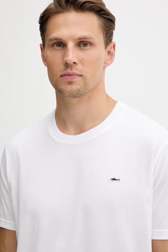 Odzież Paul&Shark t-shirt bawełniany Knitwear 99311005 biały