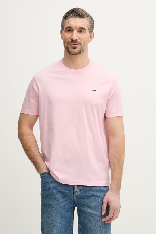 Paul&Shark t-shirt bawełniany Knitwear różowy 99311005