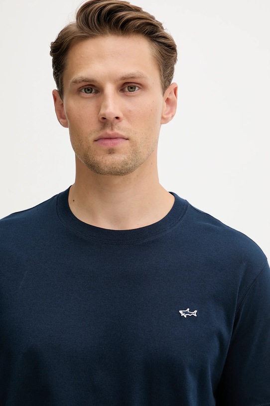 Odzież Paul&Shark t-shirt bawełniany Knitwear 99311005 granatowy