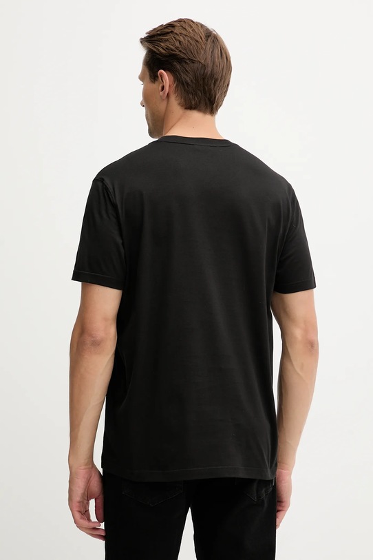 Paul&Shark t-shirt bawełniany Knitwear 99311005 czarny AW25