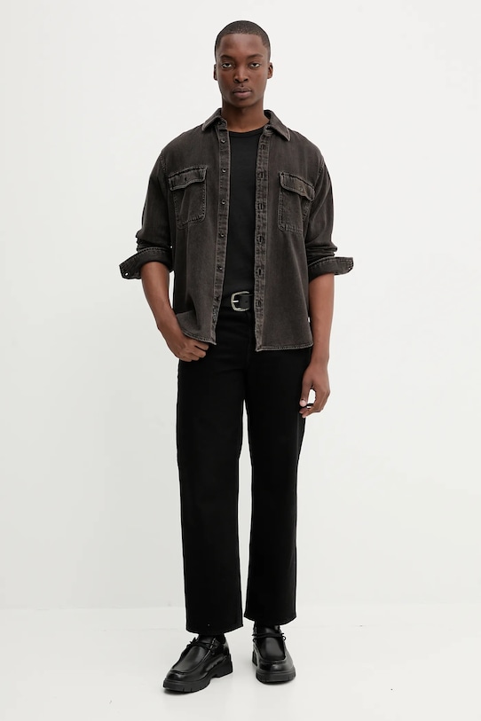 Bavlněné tričko Rag & Bone RF3825FT2GM černá AW25