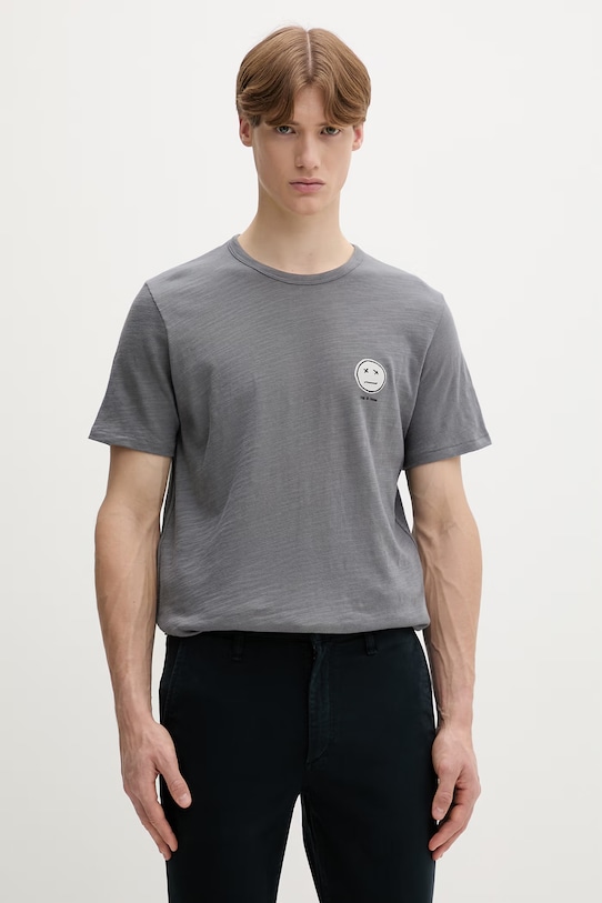 rag & bone T-shirt męski bawełniany szary RF4625FT2GM