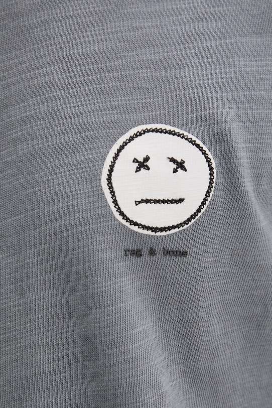 rag & bone T-shirt męski bawełniany RF4625FT2GM szary