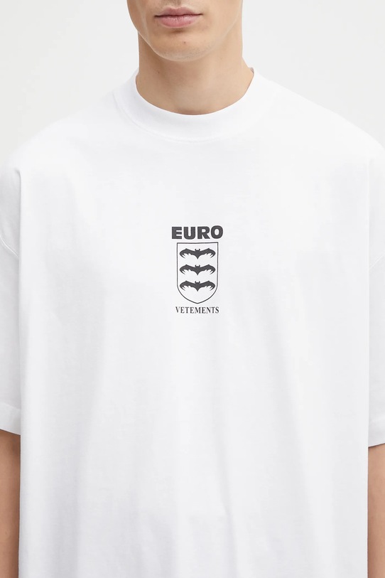 VETEMENTS t-shirt bawełniany Bats Logo Regular biały UH76TR650W