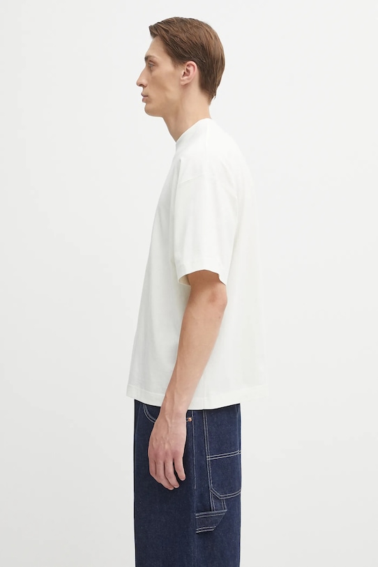 VETEMENTS t-shirt bawełniany Metal Logo Regular UH76TR600I beżowy AW25