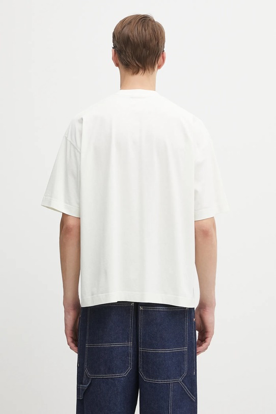 Odzież VETEMENTS t-shirt bawełniany Metal Logo Regular UH76TR600I beżowy