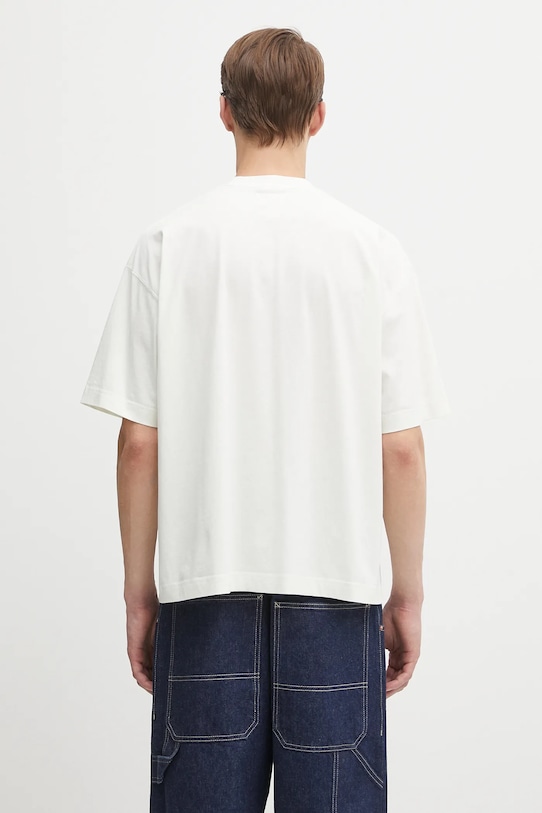 Odzież VETEMENTS t-shirt bawełniany Metal Logo Regular UH76TR600I beżowy