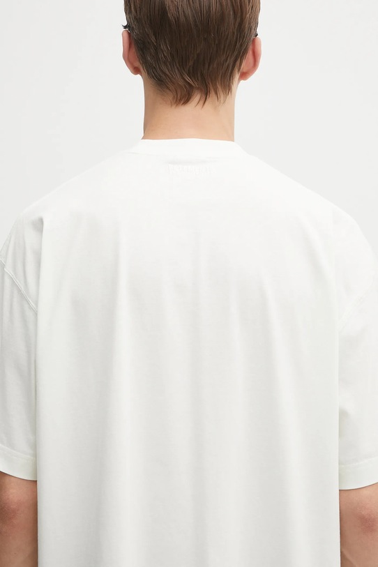 VETEMENTS t-shirt bawełniany Metal Logo Regular UH76TR600I beżowy