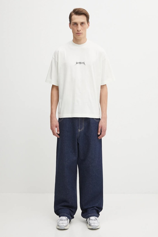 VETEMENTS t-shirt bawełniany Metal Logo Regular UH76TR600I