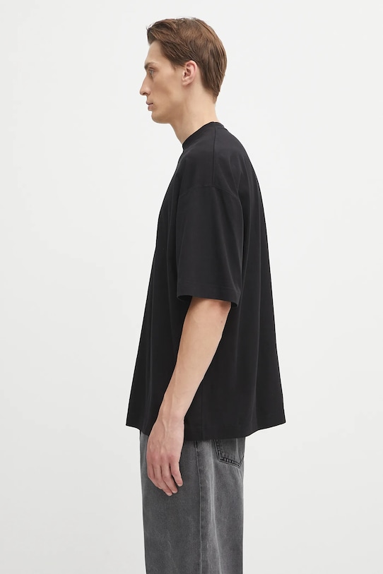 Βαμβακερό μπλουζάκι VETEMENTS Metal Logo Regular UH76TR600B μαύρο AW25