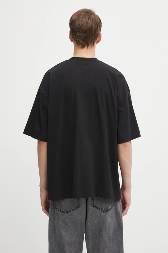 Ρούχα Βαμβακερό μπλουζάκι VETEMENTS Metal Logo Regular UH76TR600B μαύρο