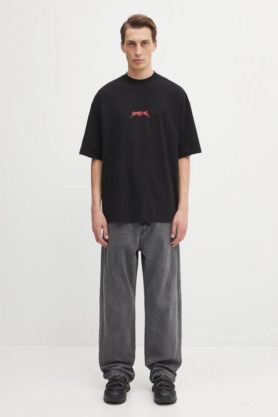 VETEMENTS t-shirt bawełniany Metal Logo Regular UH76TR600B