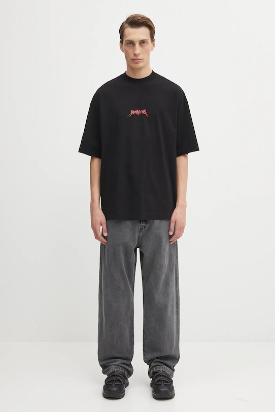 Βαμβακερό μπλουζάκι VETEMENTS Metal Logo Regular UH76TR600B