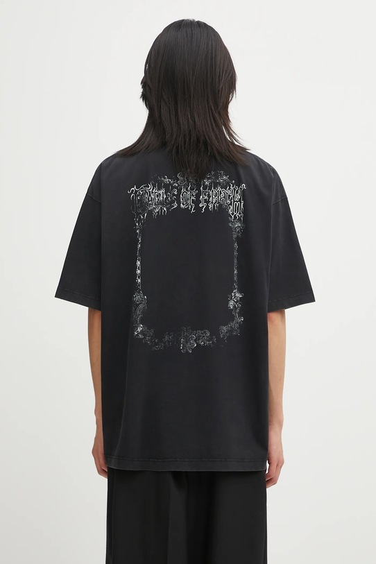 Ρούχα Βαμβακερό μπλουζάκι VETEMENTS Cof Butterfly Oversized UCF76TR800B μαύρο