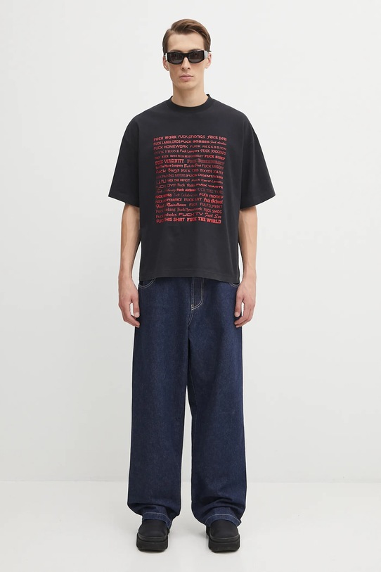 VETEMENTS t-shirt bawełniany Fuck Regular UH76TR660B