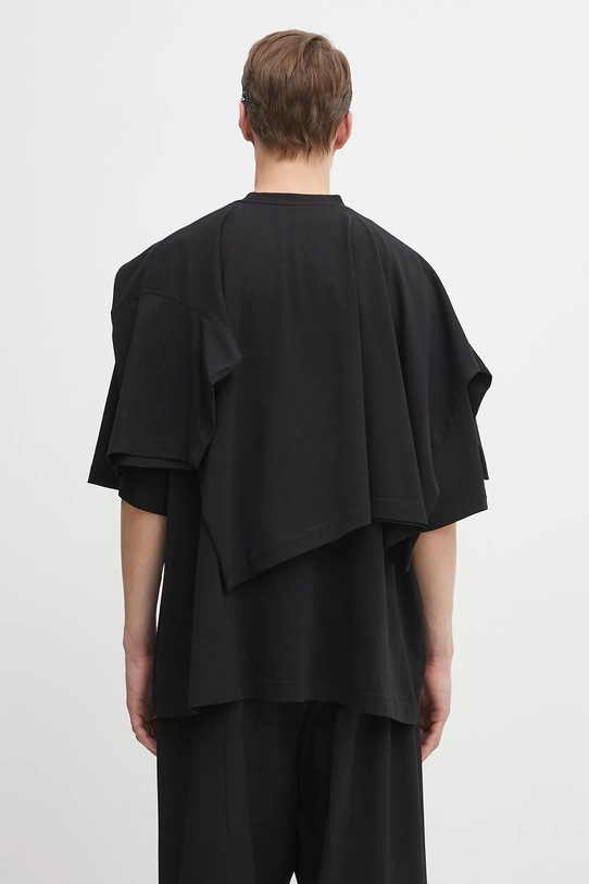 Odzież VETEMENTS t-shirt bawełniany Double Layered UH76TR400B czarny