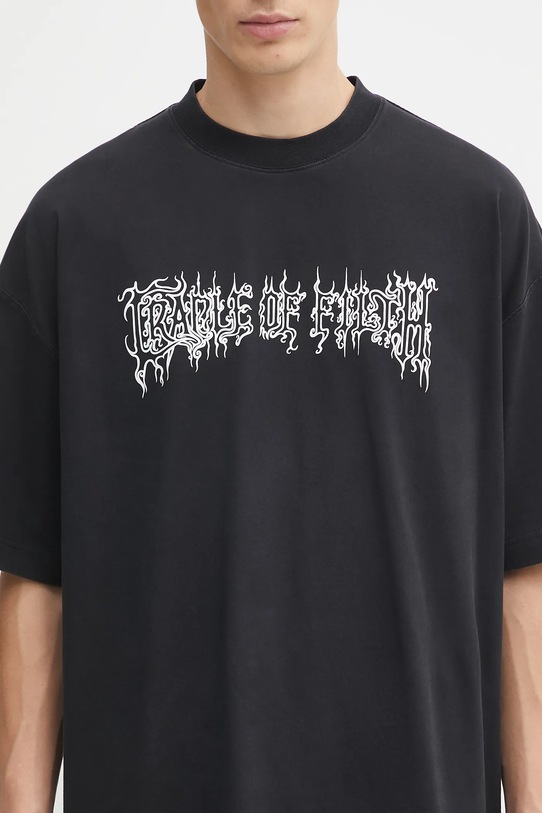 VETEMENTS t-shirt bawełniany Cof Logo Regular czarny UCF76TR100B