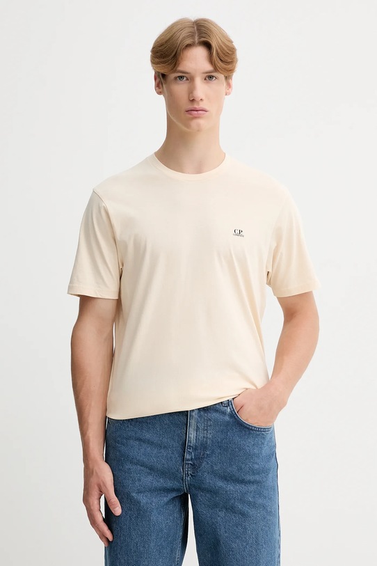 Odzież C.P. Company t-shirt bawełniany 19CMTS725A005100W beżowy