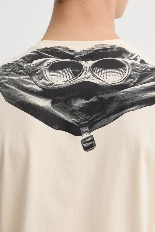 C.P. Company t-shirt bawełniany 19CMTS725A005100W beżowy