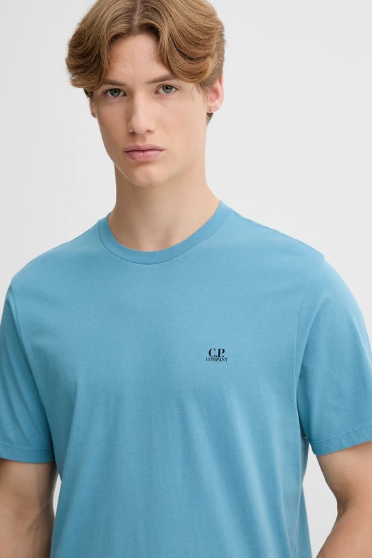 C.P. Company t-shirt bawełniany niebieski 19CMTS725A005100W
