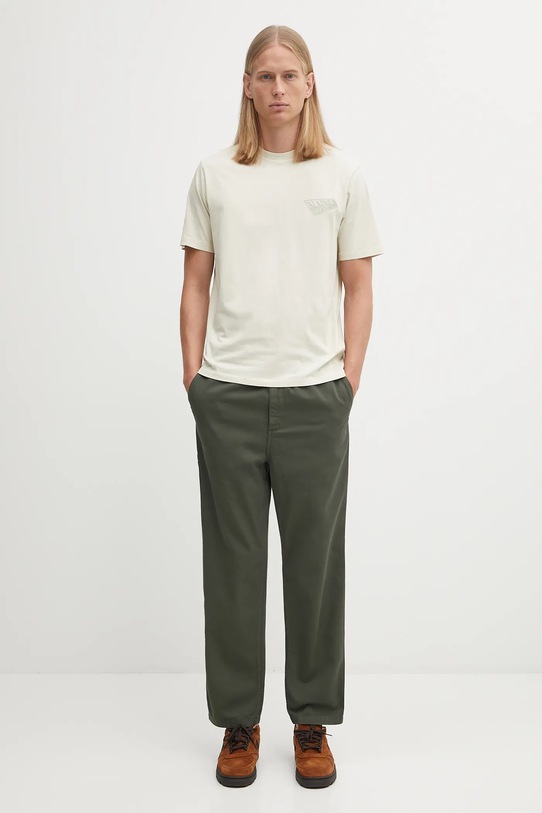 Napapijri t-shirt bawełniany S-Aren NP0A88S4N1J1 beżowy