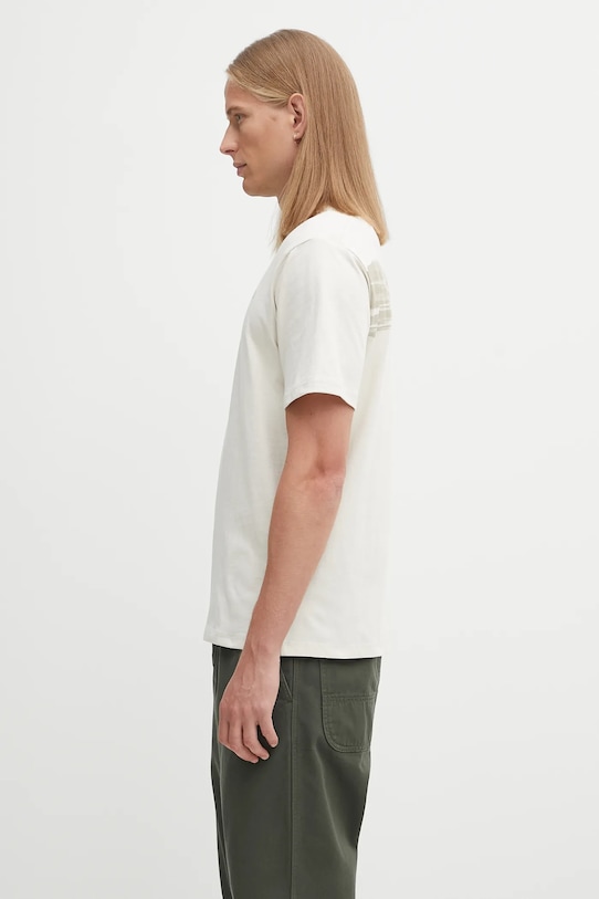 Napapijri t-shirt bawełniany S-Back Graphic NP0A88SUN1J1 beżowy AW25