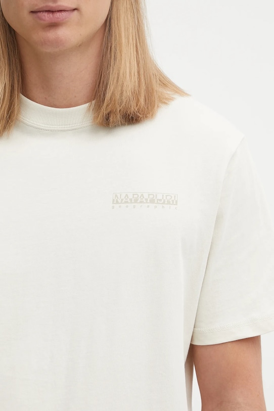 Napapijri t-shirt in cotone S-Back Graphic beige NP0A88SUN1J1