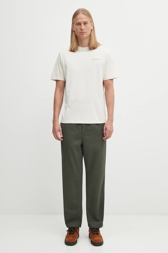 Napapijri t-shirt in cotone S-Back Graphic NP0A88SUN1J1 beige