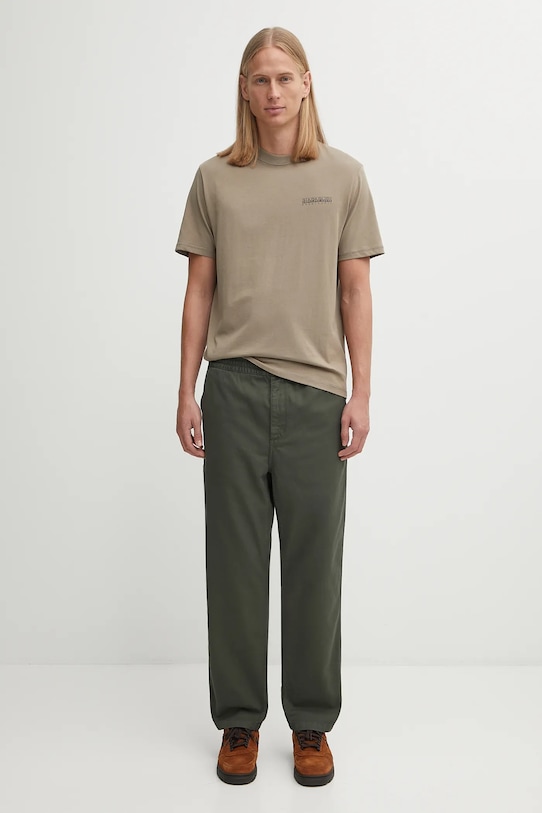 Napapijri t-shirt bawełniany S-Back Graphic NP0A88SUN1T1 zielony