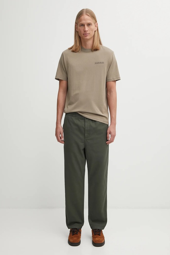 Бавовняна футболка Napapijri S-Back Graphic NP0A88SUN1T1 зелений