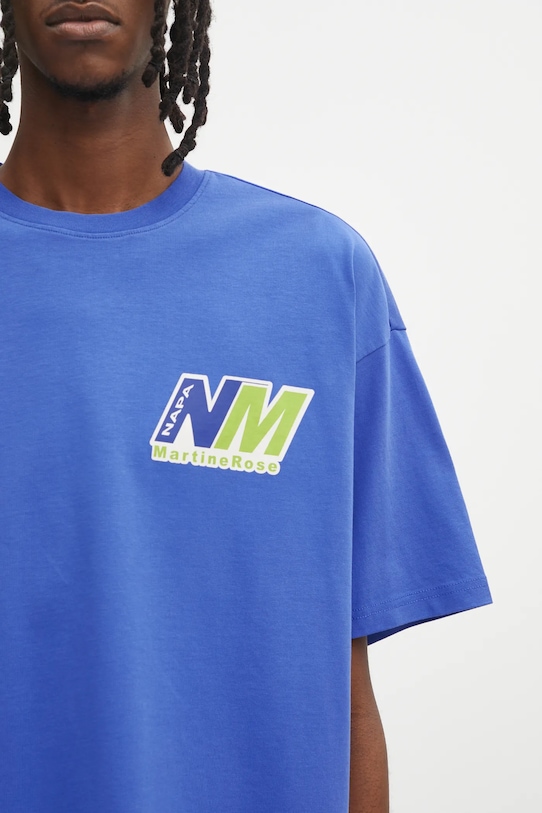 Napapijri t-shirt bawełniany Napapijri x Martine Rose niebieski NP0A4HEWBE11