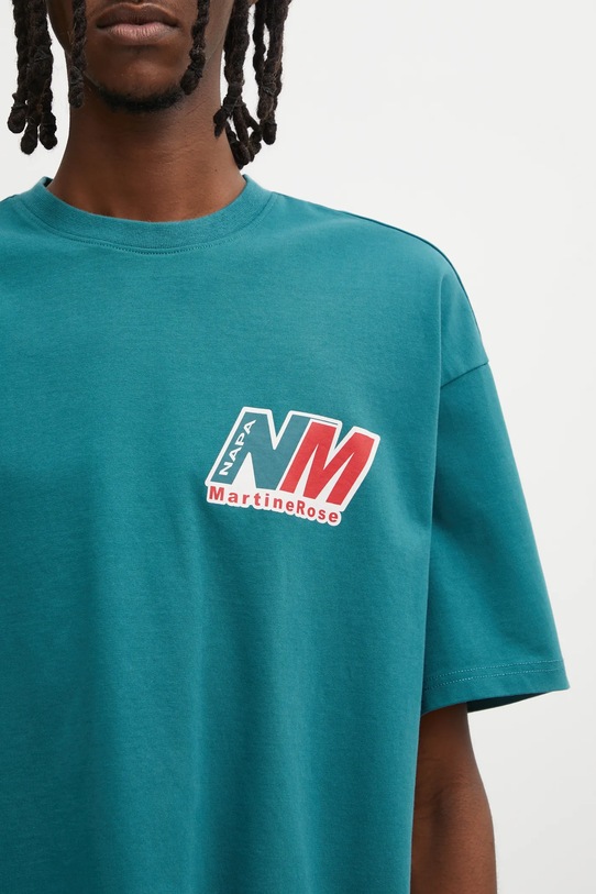 Βαμβακερό μπλουζάκι Napapijri Napapijri x Martine Rose τιρκουάζ NP0A4HEWG2A1